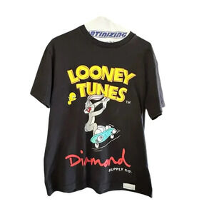 Diamond Supply Co. x Looney Tunes Graphic T-Shirt Size Medium